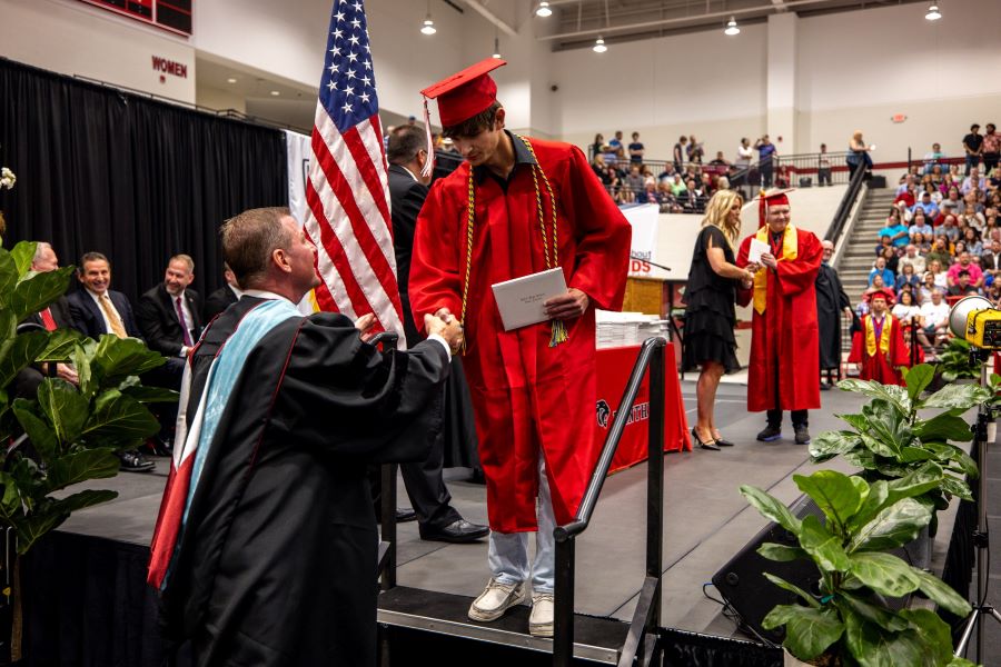 Dr. Thurman at Graduation